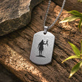 108 Om Namah Shivay MicroCarved Tag Necklace