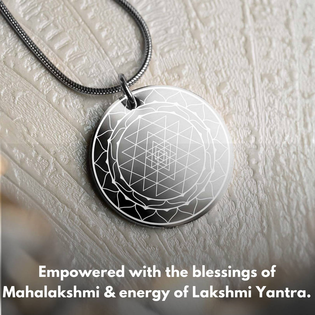 Prosperity Lakshmi Yantra Circle Necklace