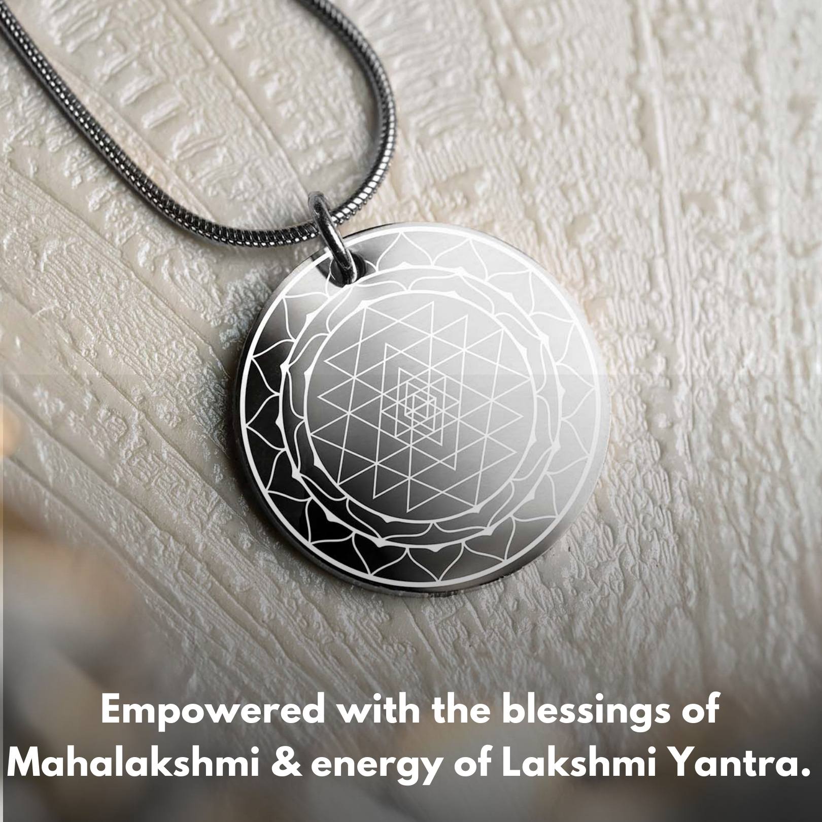 Prosperity Lakshmi Yantra Circle Necklace
