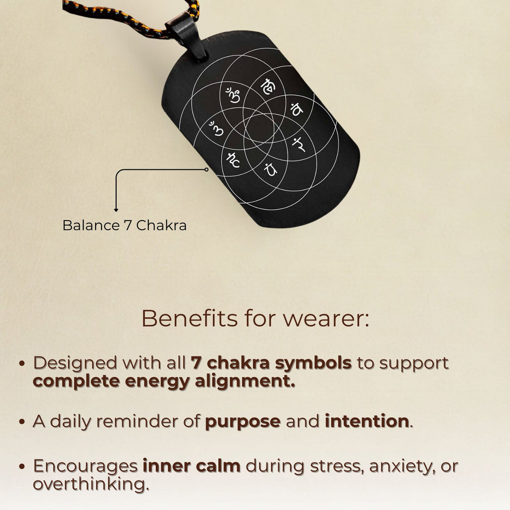 Balance 7 Chakra Tag Necklace