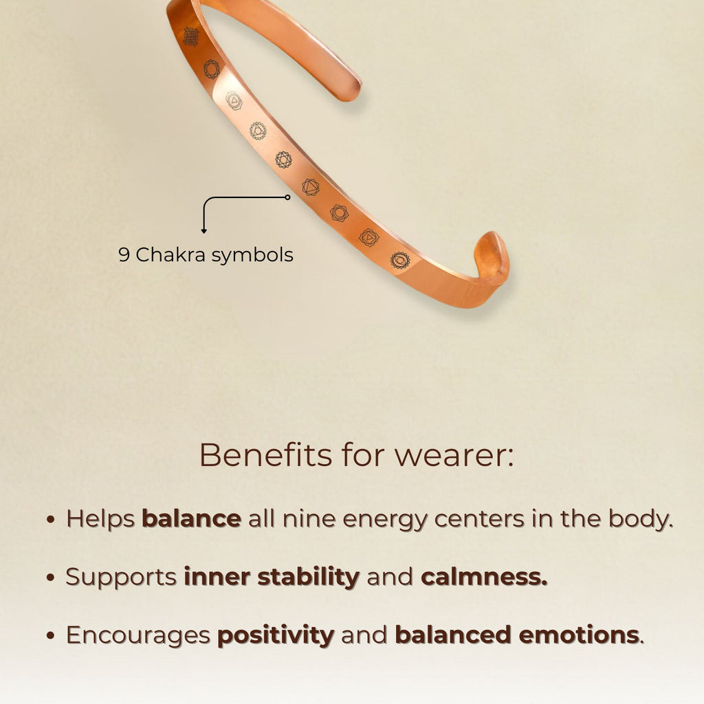9 Chakra Gloss Cuff Adjustable Bracelet