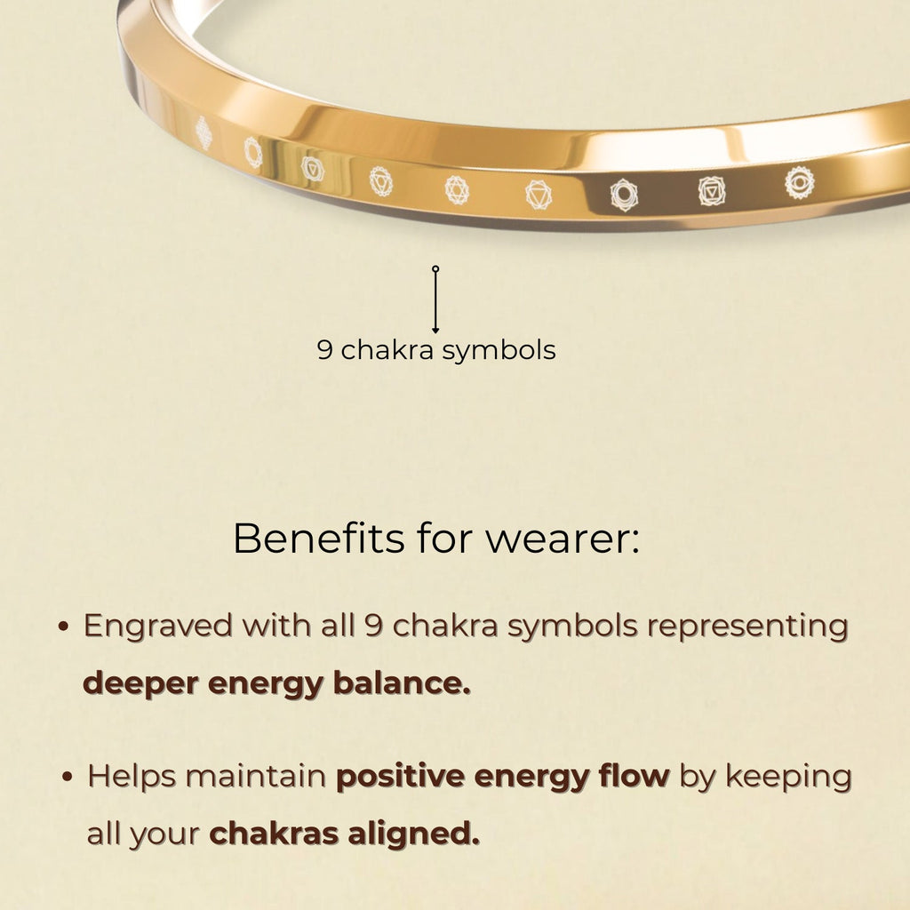 9 Chakra MicroCarved Round Kada