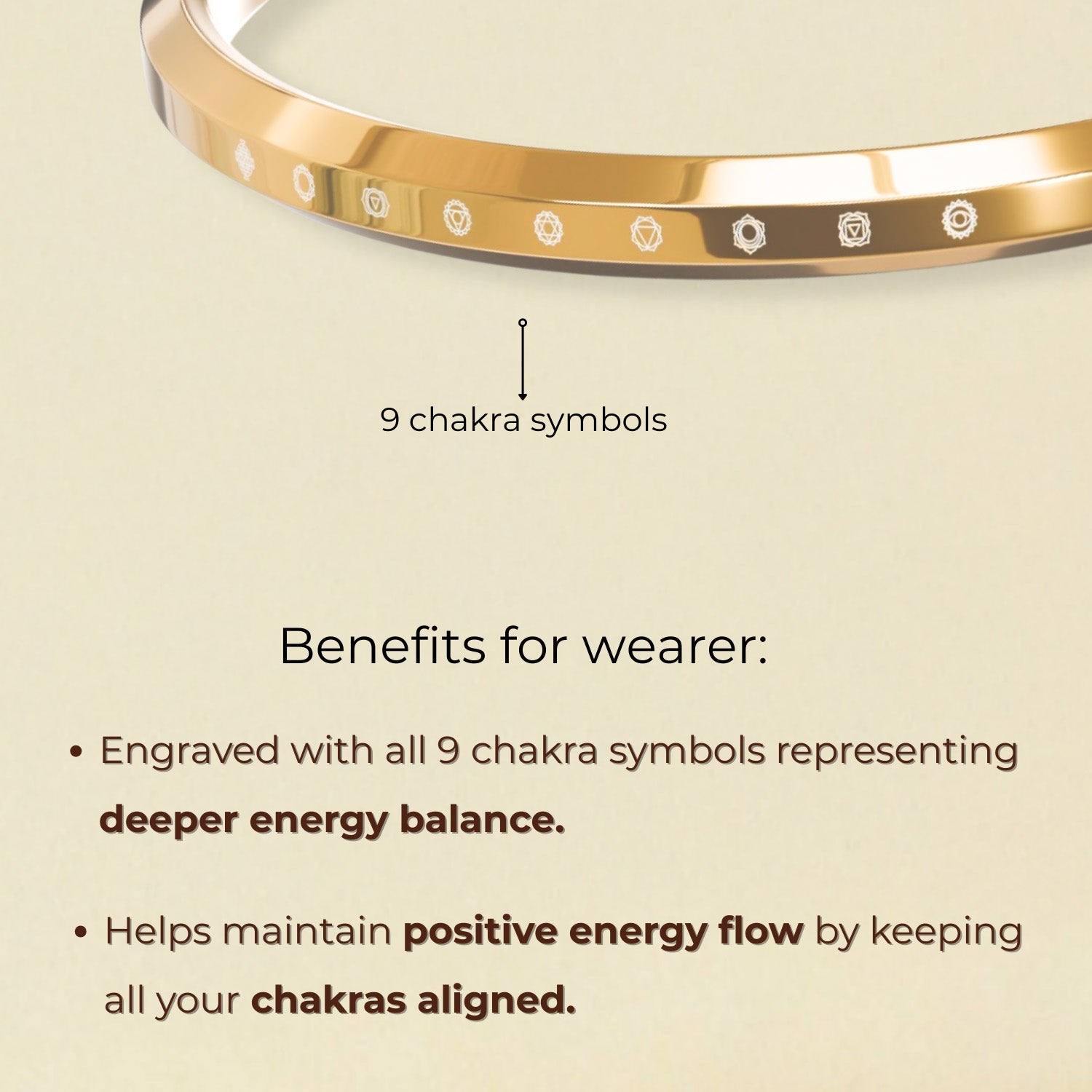 9 Chakra MicroCarved Round Kada