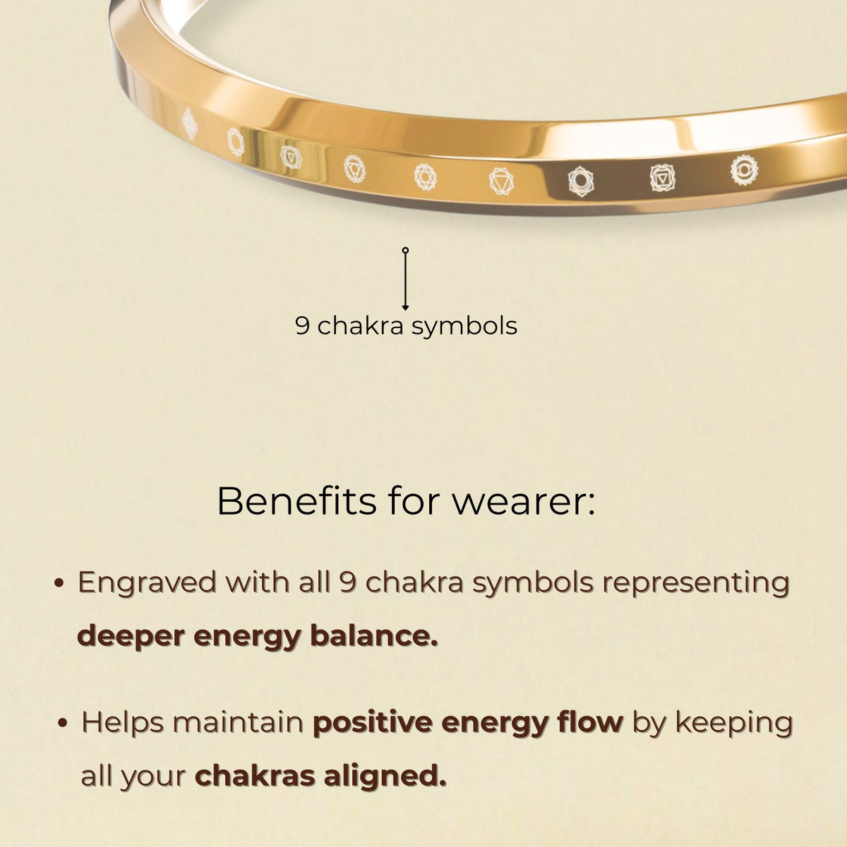 9 Chakra MicroCarved Round Kada