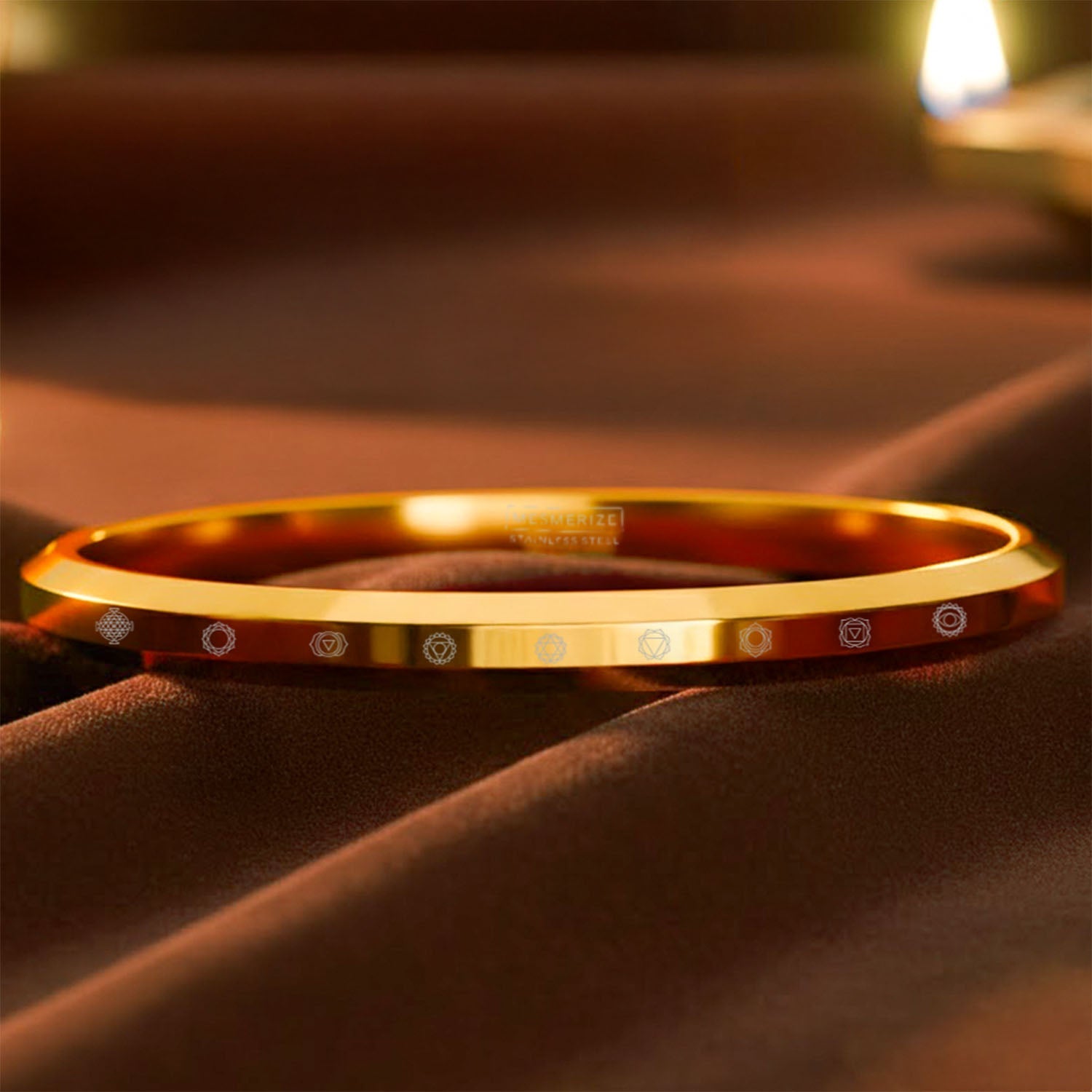 9 Chakra MicroCarved Round Kada