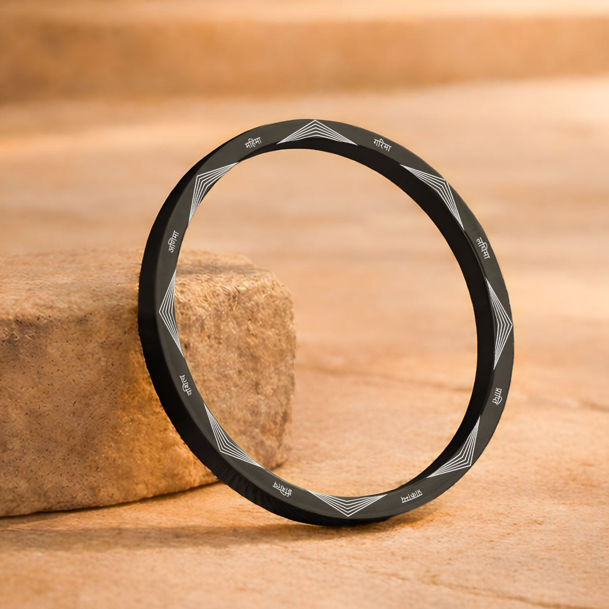 Ashta Siddhi Hanuman MicroCarved Thick Round Kada