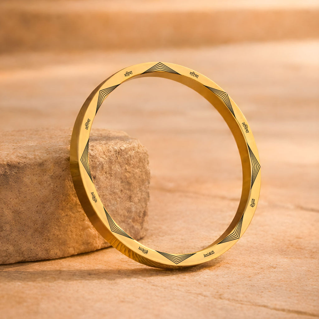Ashta Siddhi Hanuman MicroCarved Thick Round Kada