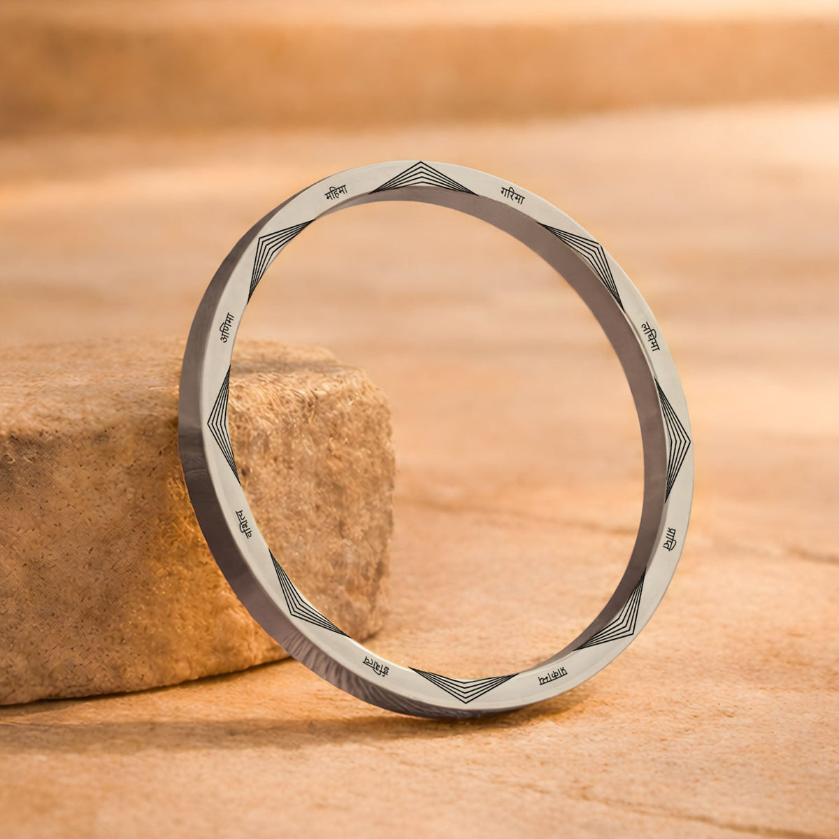 Ashta Siddhi Hanuman MicroCarved Thick Round Kada