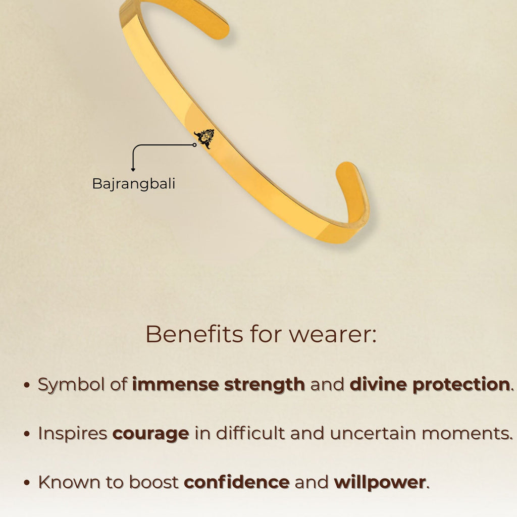 Bajrangbali Gloss Cuff Adjustable Bracelet