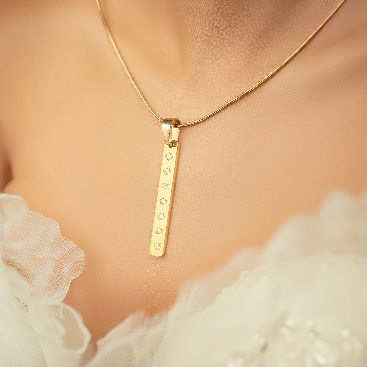 Balance 7 Chakra Tag Necklace