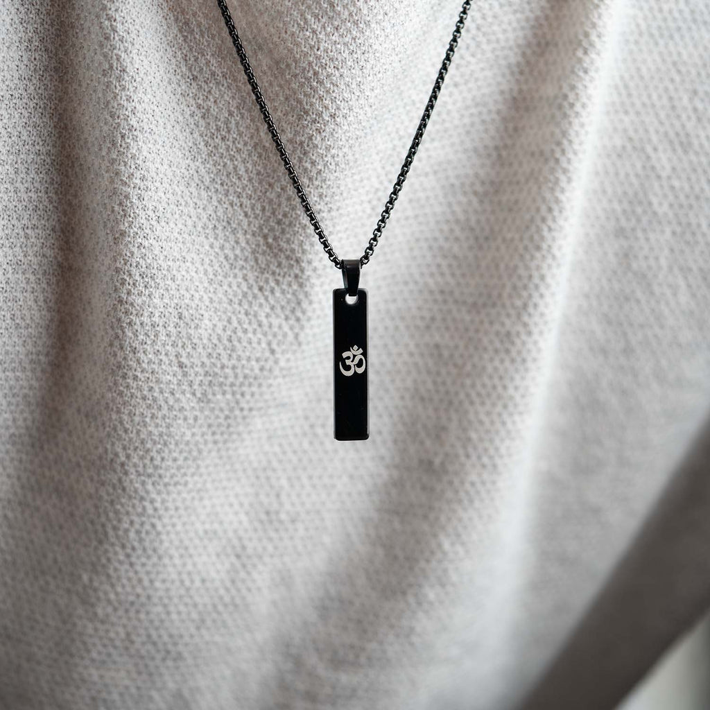 Om Mini Tag Necklace