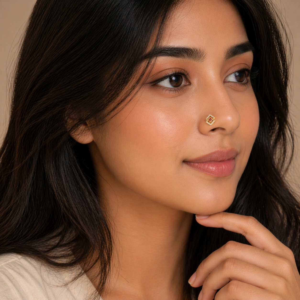 106 diamond Nose Pin