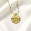 Initials Circle Necklace