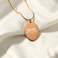 Cute But Psycho Oval Necklace