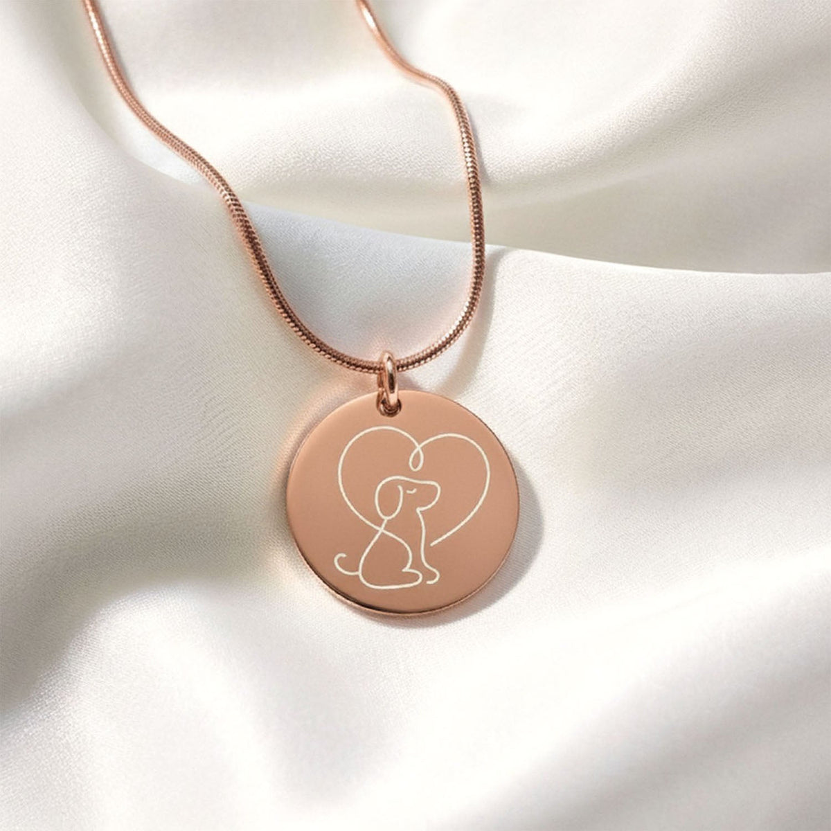 Cute Dog Circle Necklace