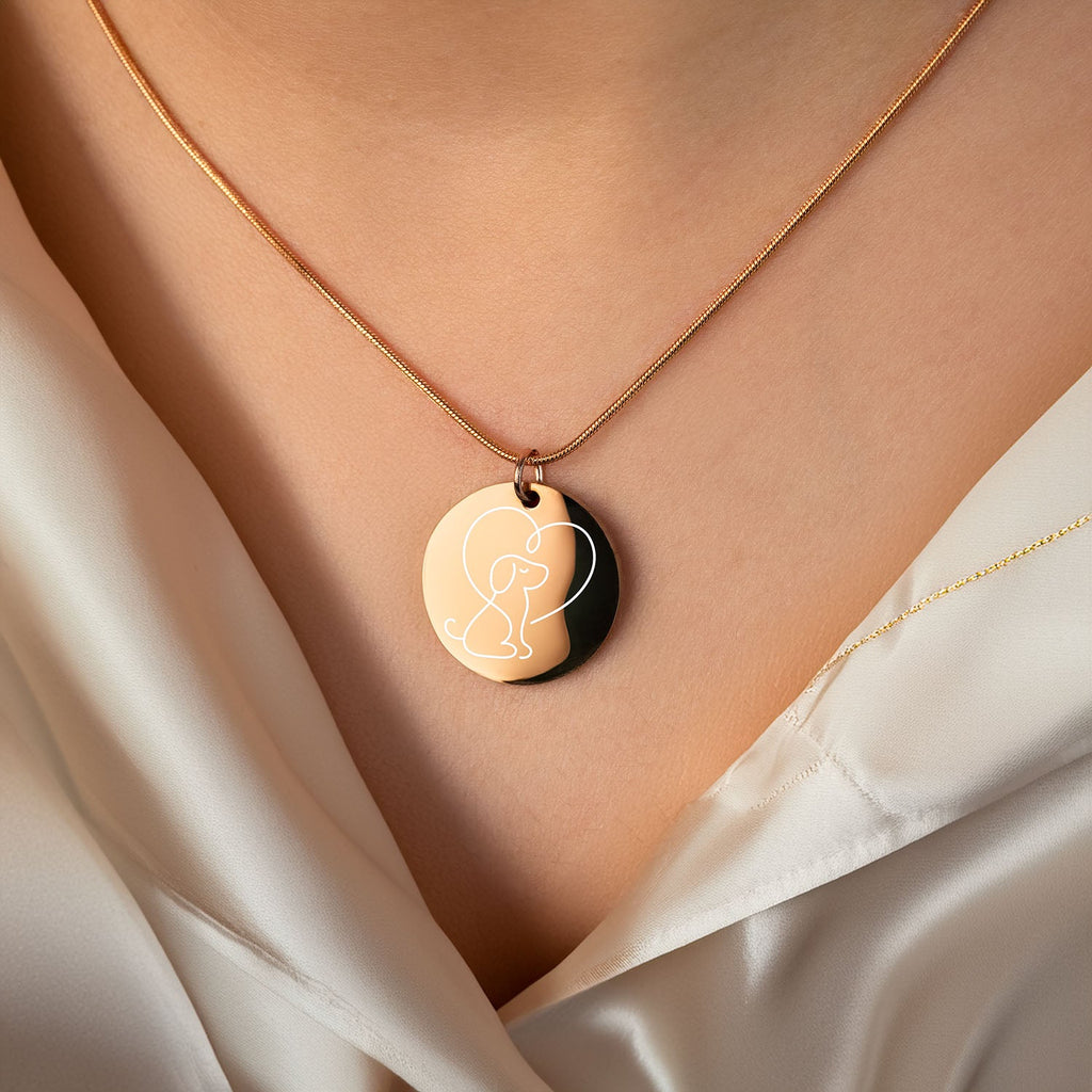 Cute Dog Circle Necklace