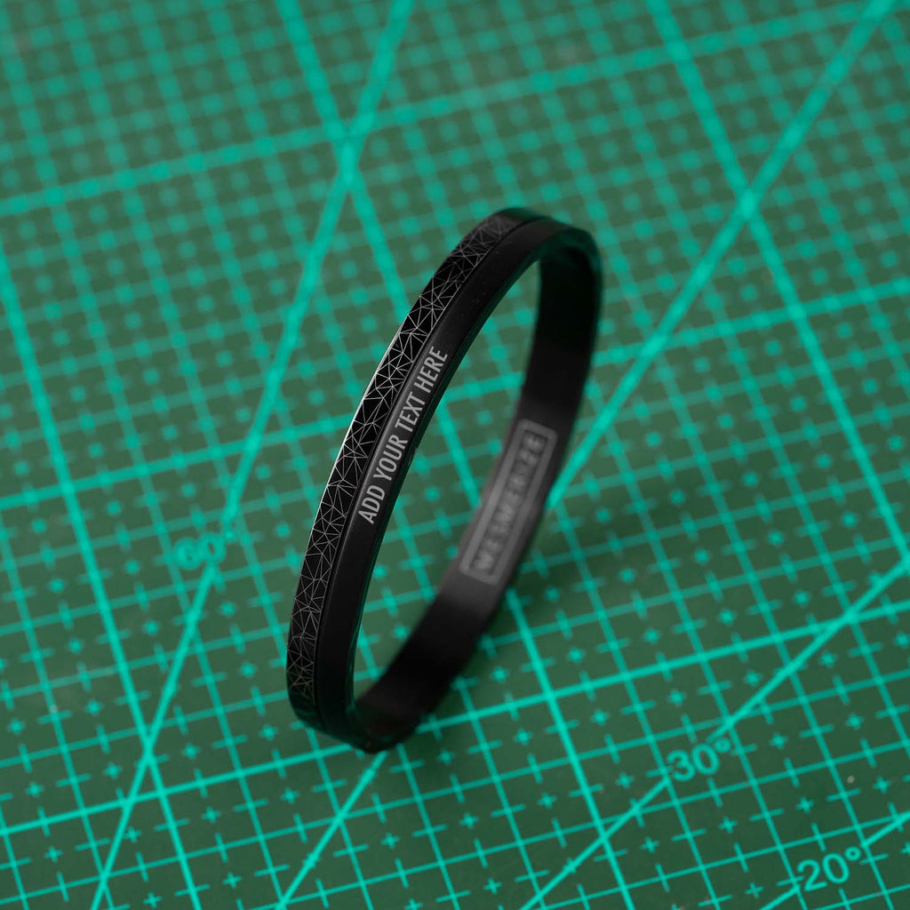 Delta Grid Oval Kada Bracelet