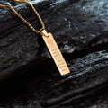Devotional Ganpati Shlok Mini Tag Necklace