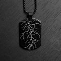 Electro Pulse Dog Tag Necklace