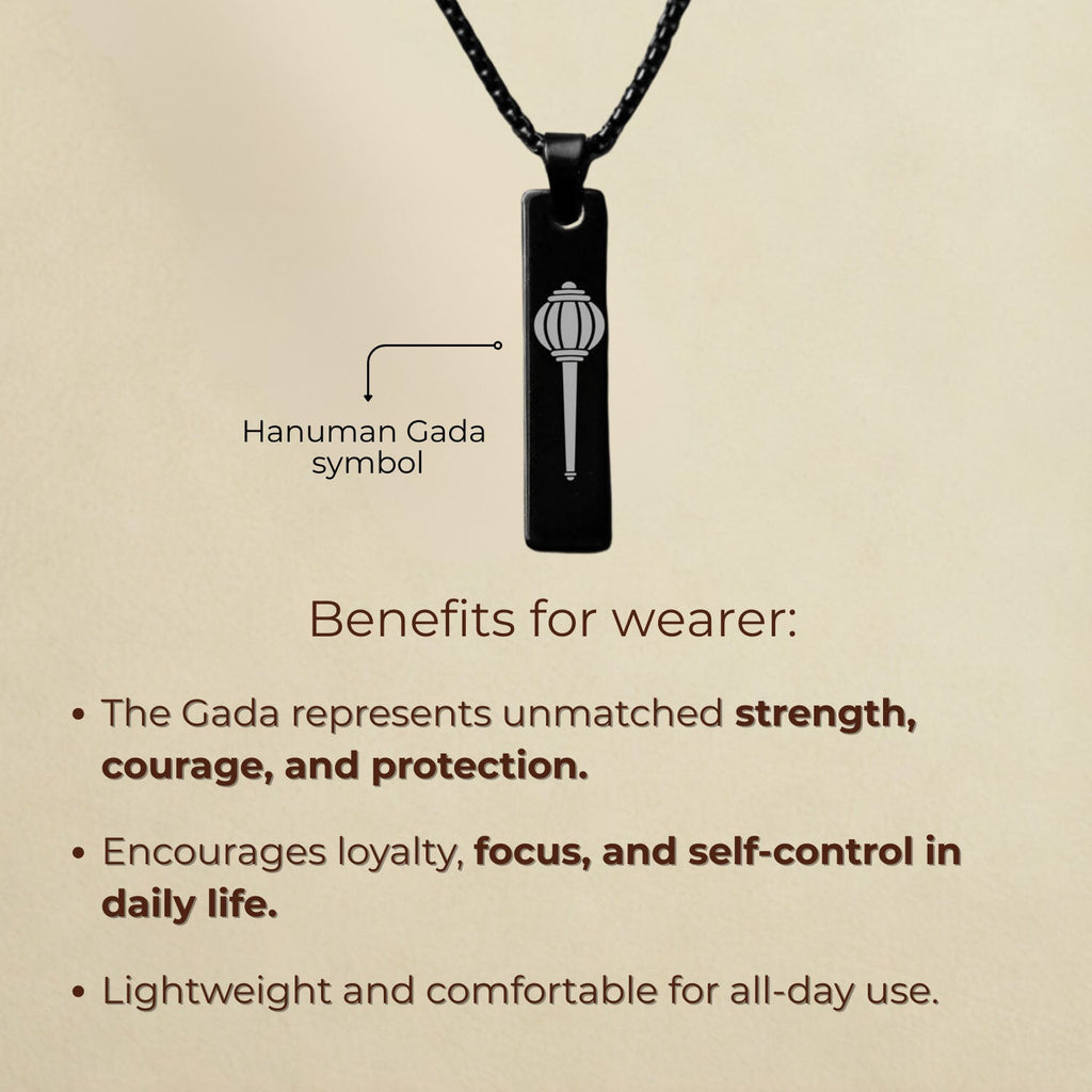 Hanuman Gada Mini Tag Necklace