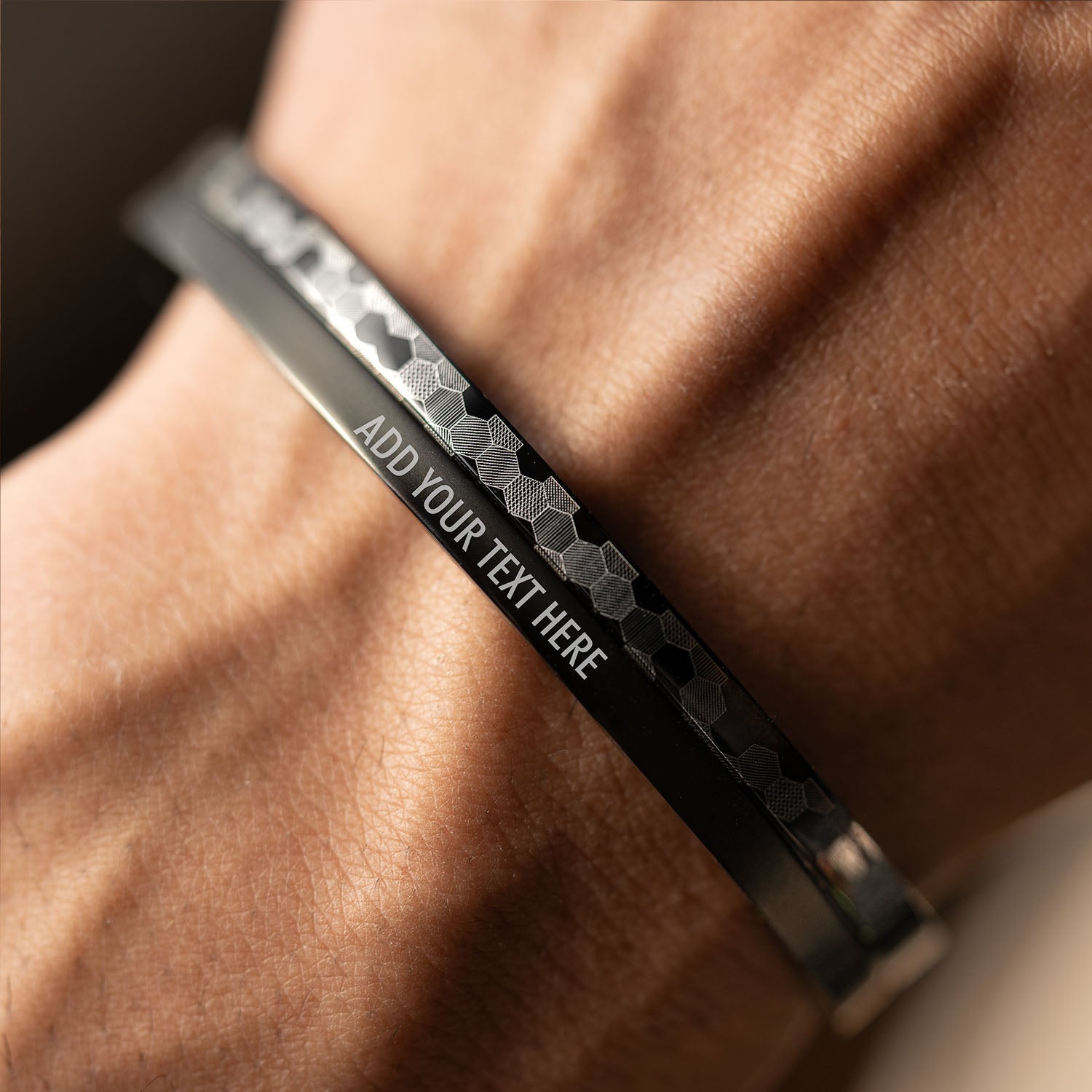 Hex Matrix Oval Kada Bracelet