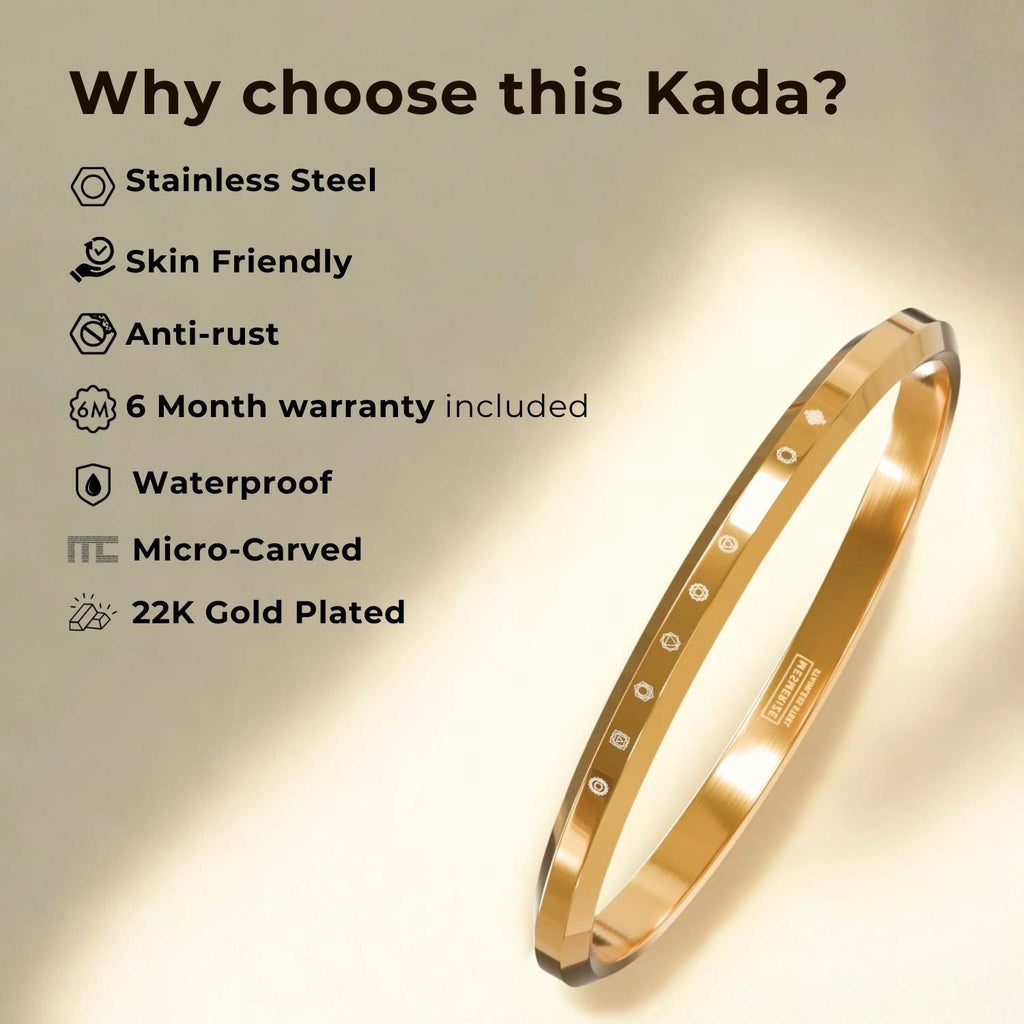 9 Chakra MicroCarved Round Kada