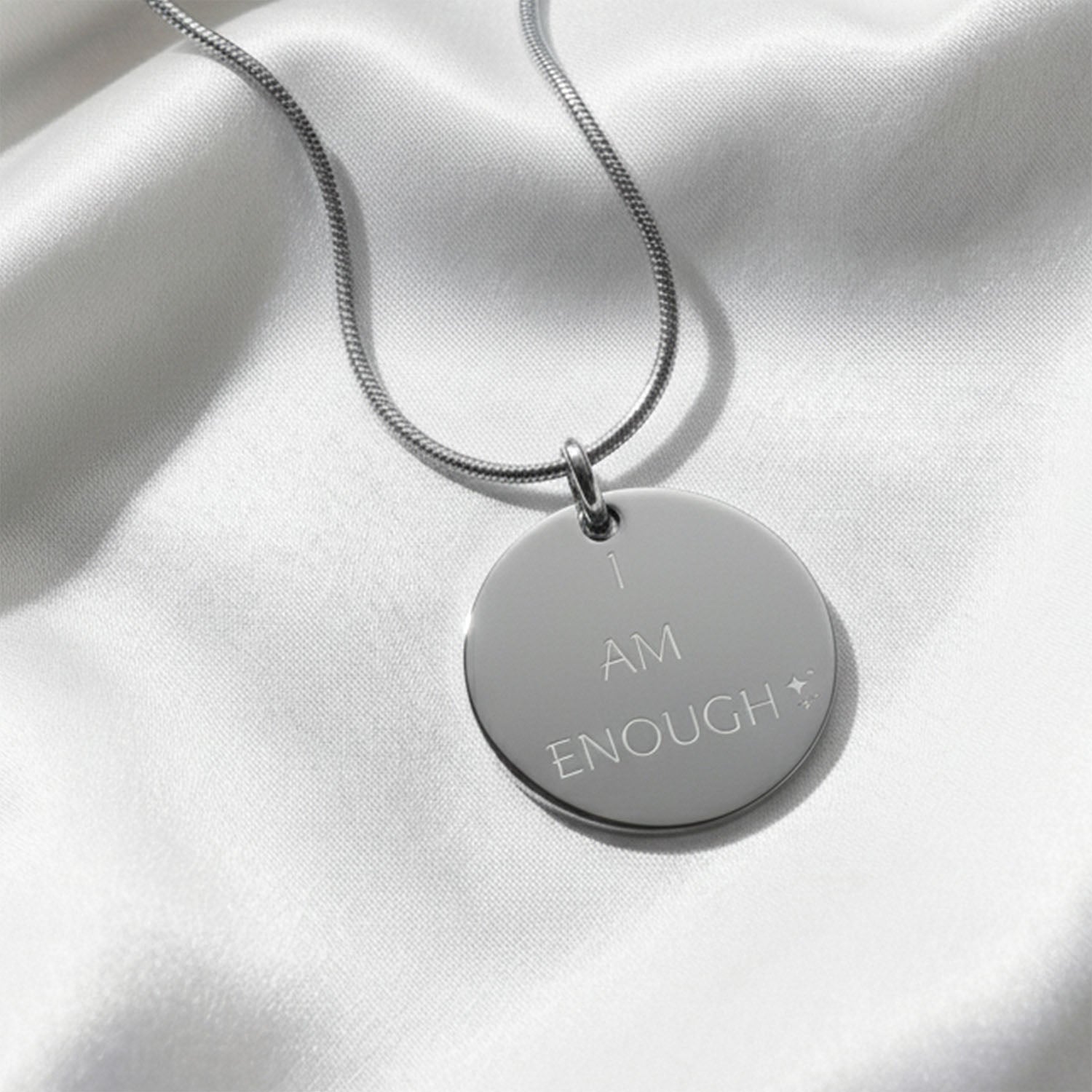 I AM ENOUGH Circle Necklace