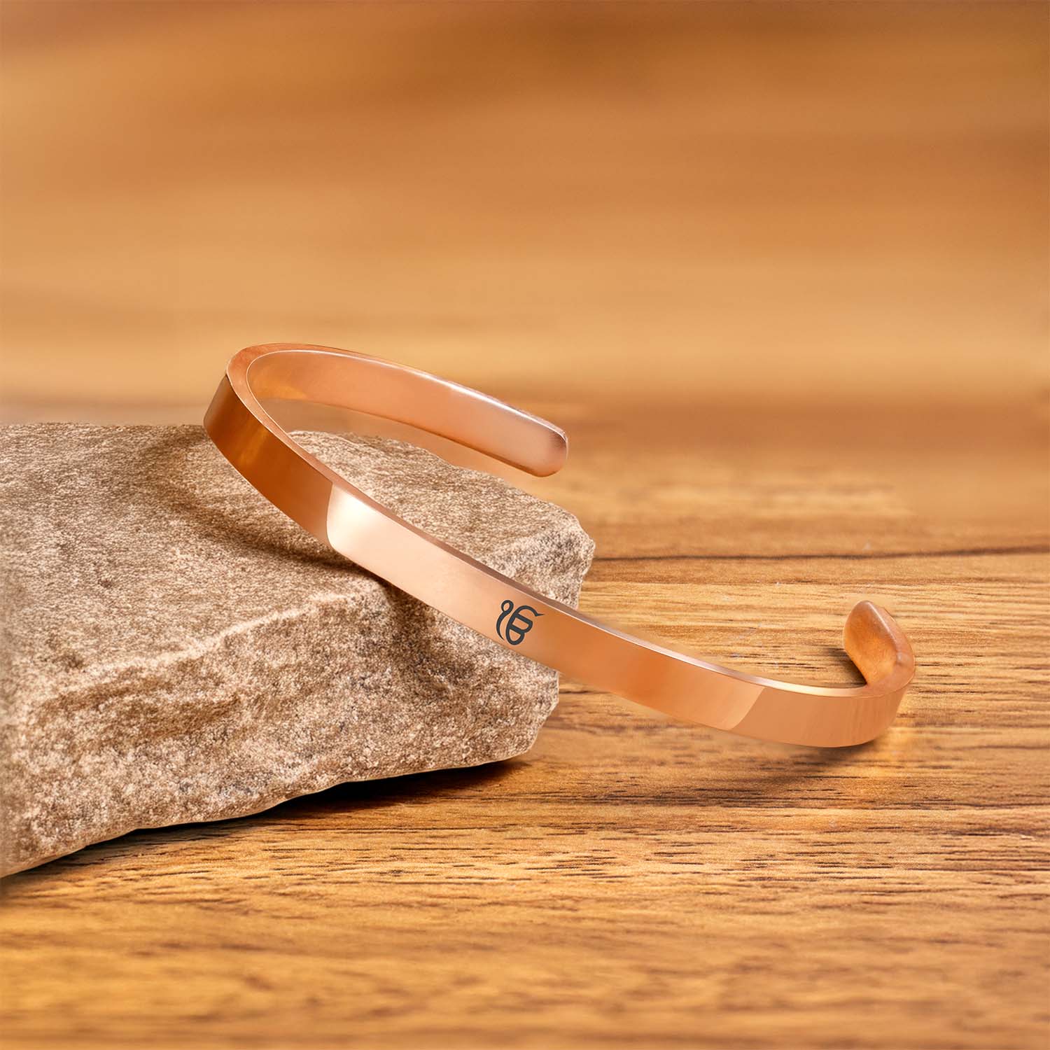 Ik Onkar Gloss Cuff Adjustable Bracelet