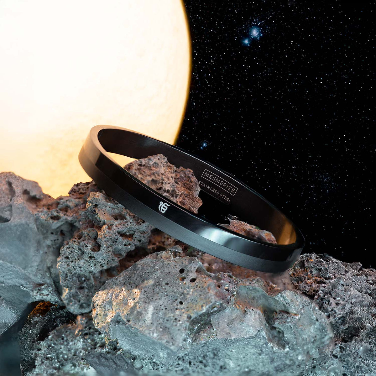 Ik Onkar Dual Finish Oval Kada Bracelet