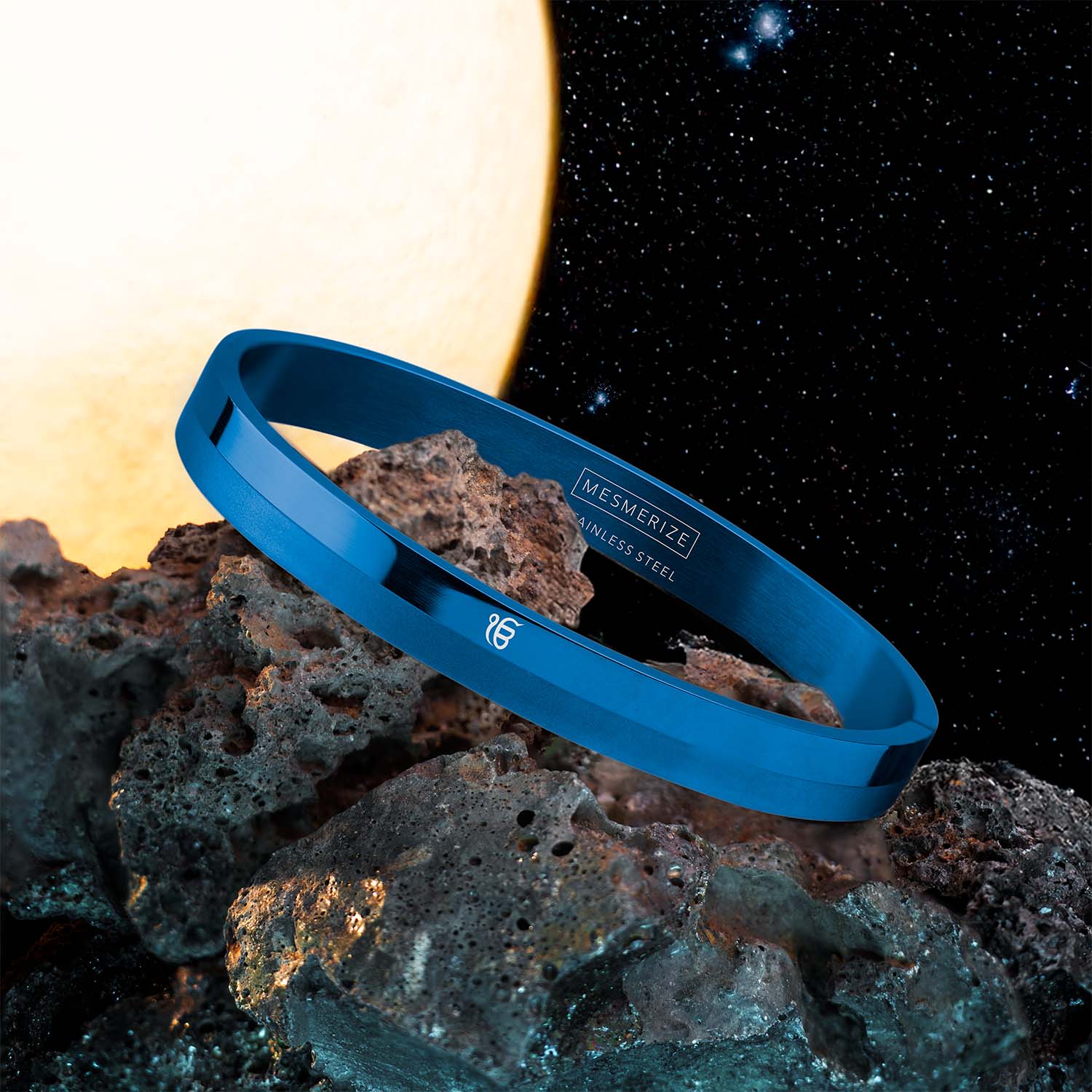Ik Onkar Dual Finish Oval Kada Bracelet