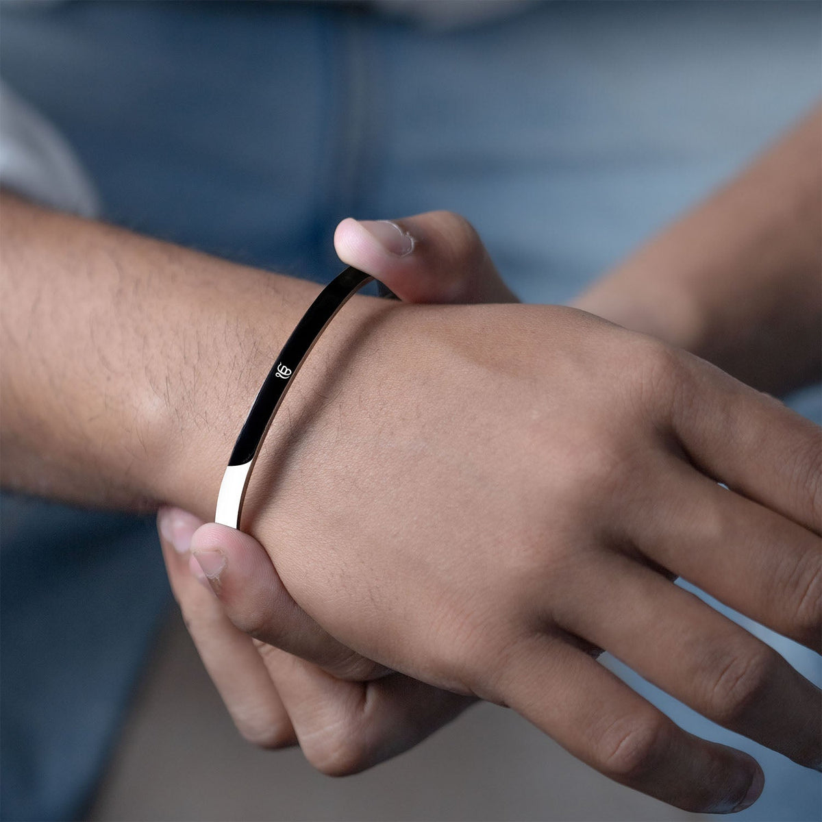 Ik Onkar Gloss Cuff Adjustable Bracelet