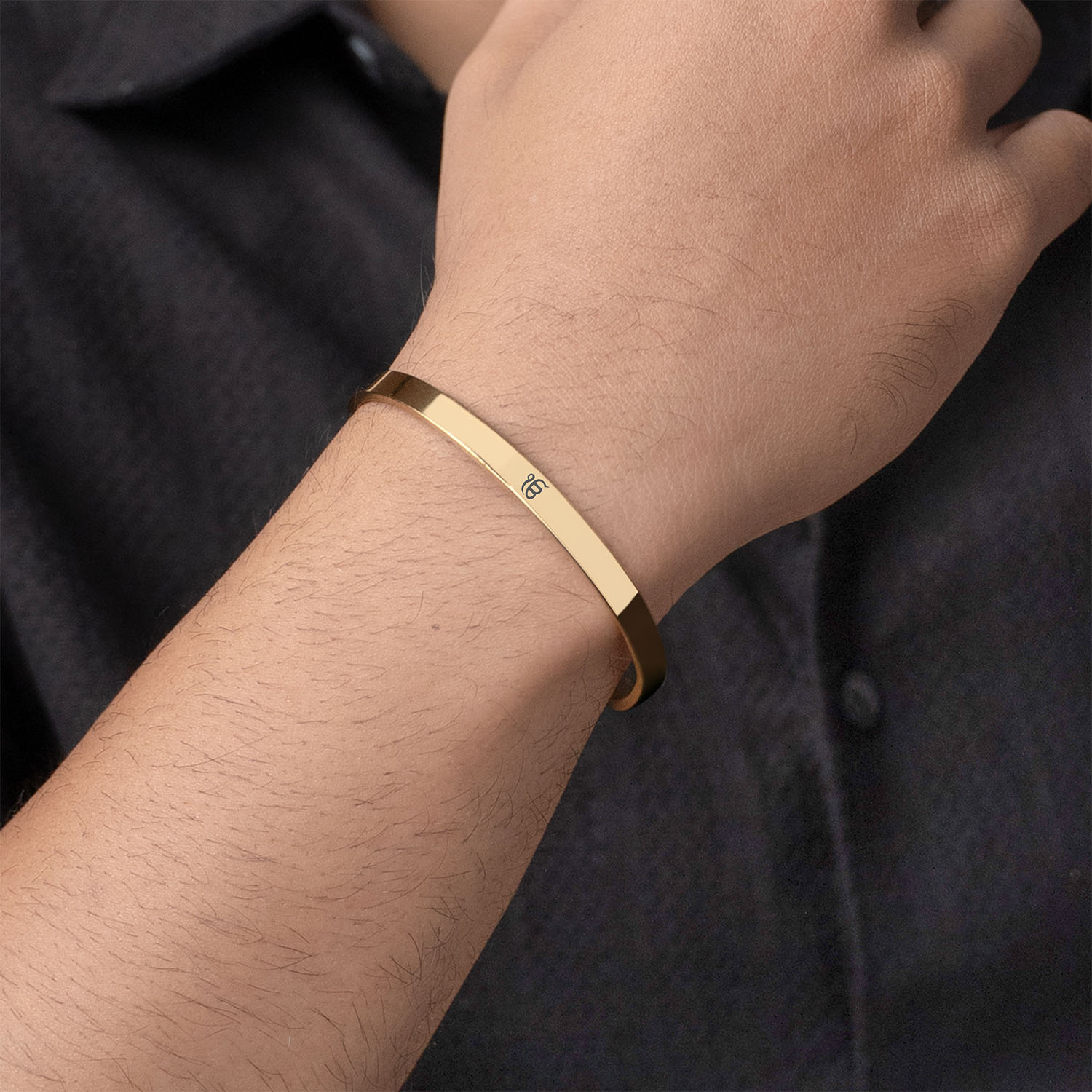 Ik Onkar Gloss Cuff Adjustable Bracelet