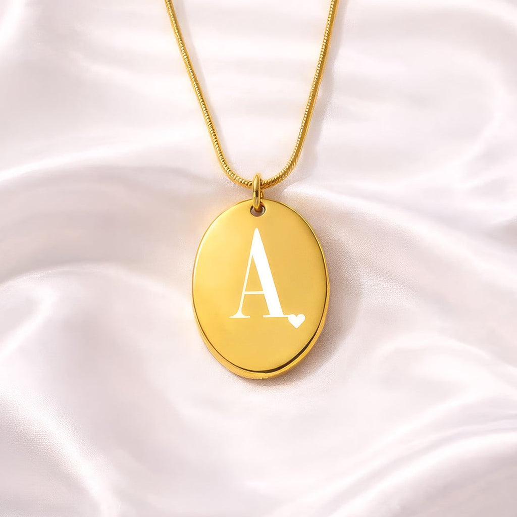 Initials Oval Necklace