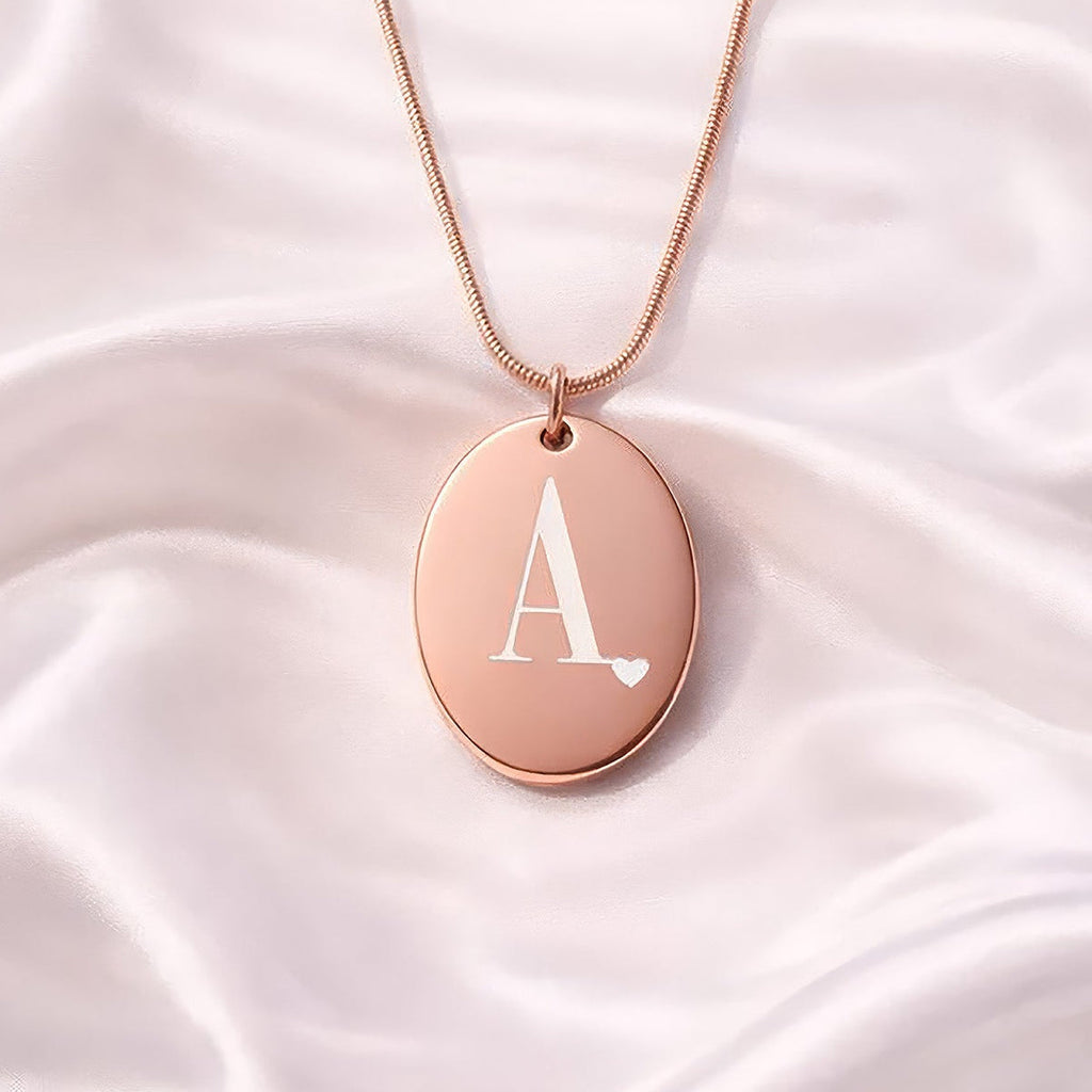 Initials Oval Necklace