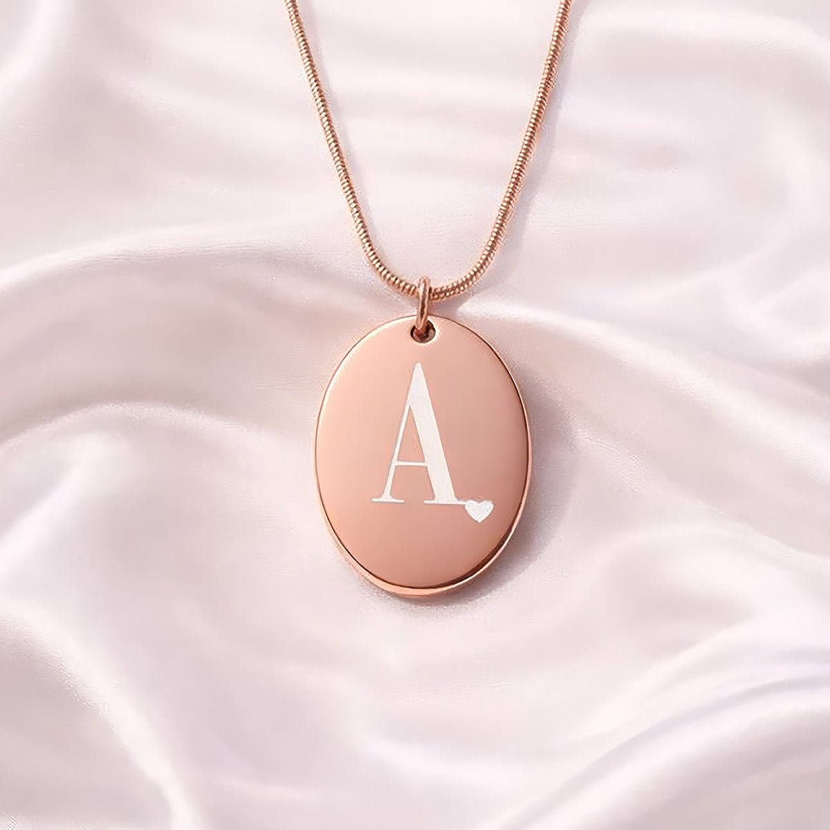 Initials Oval Necklace