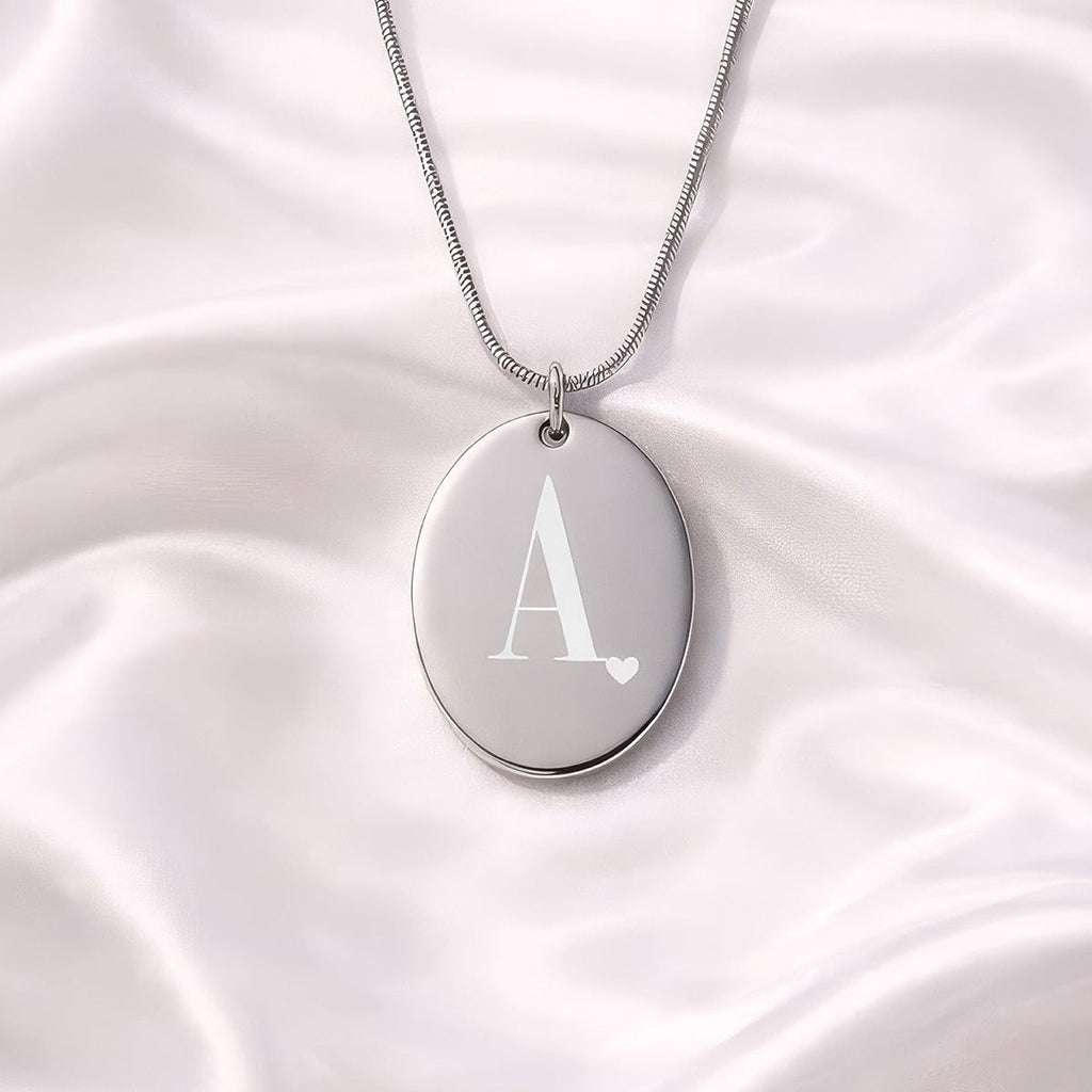 Initials Oval Necklace