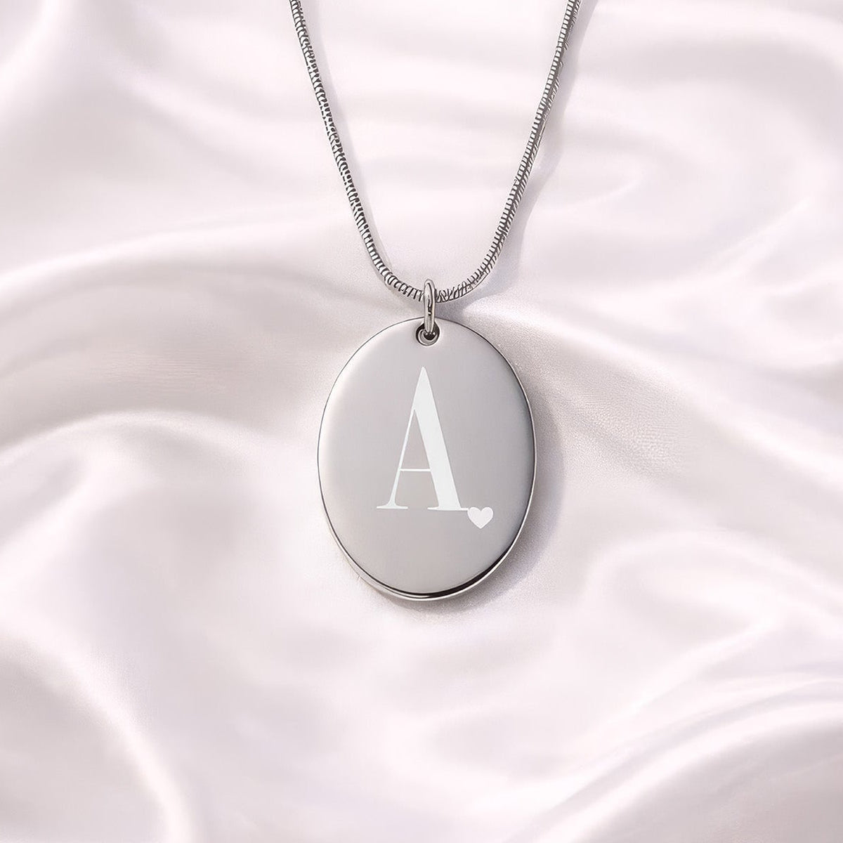 Initials Oval Necklace