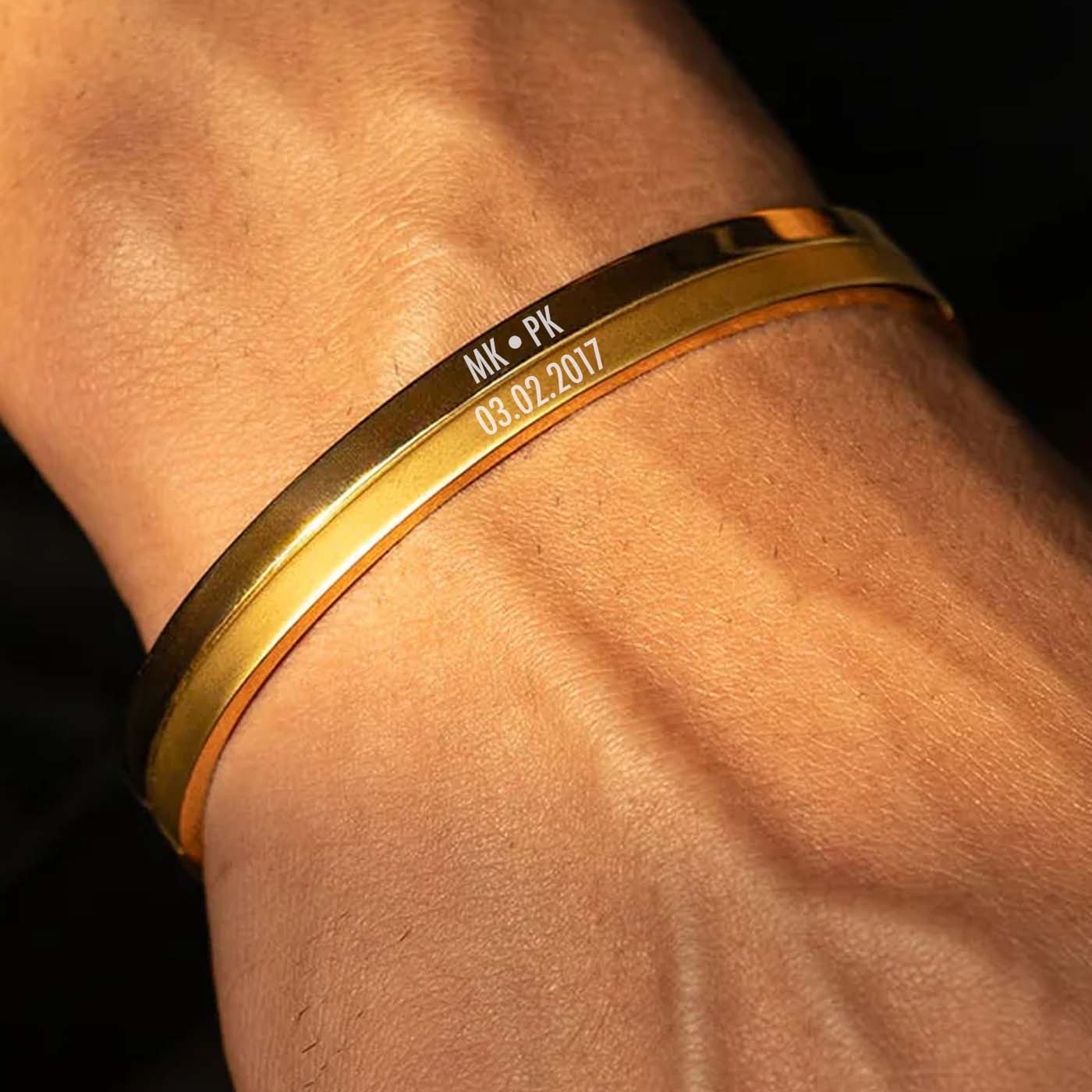 Dual Finish Oval Kada Bracelet