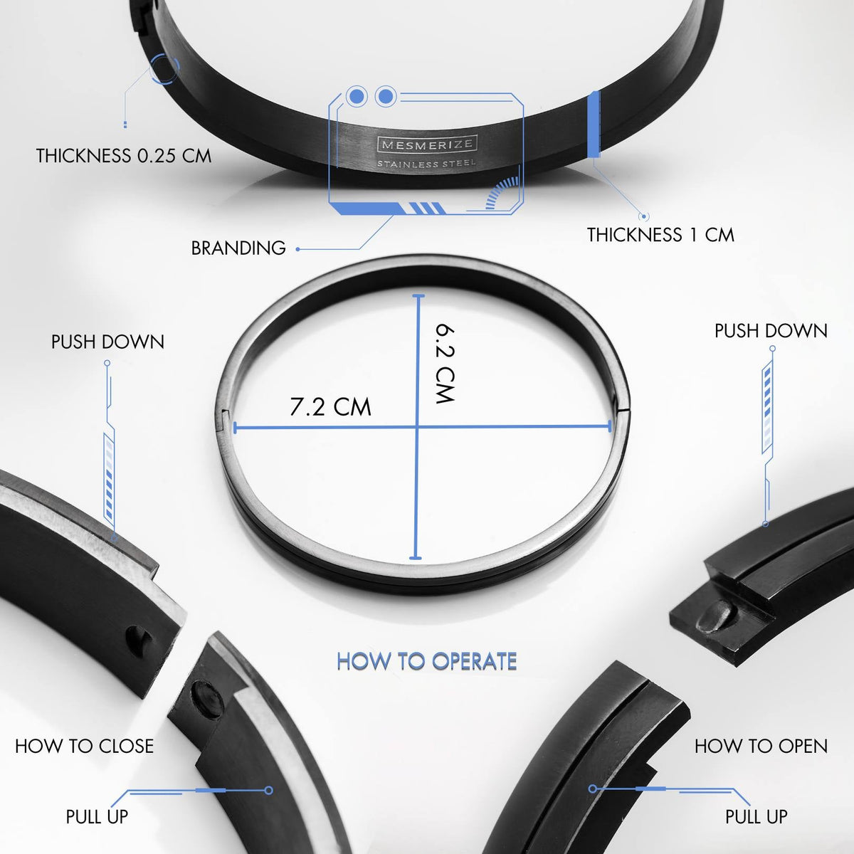 Balance 7 Chakra Oval Kada Bracelet