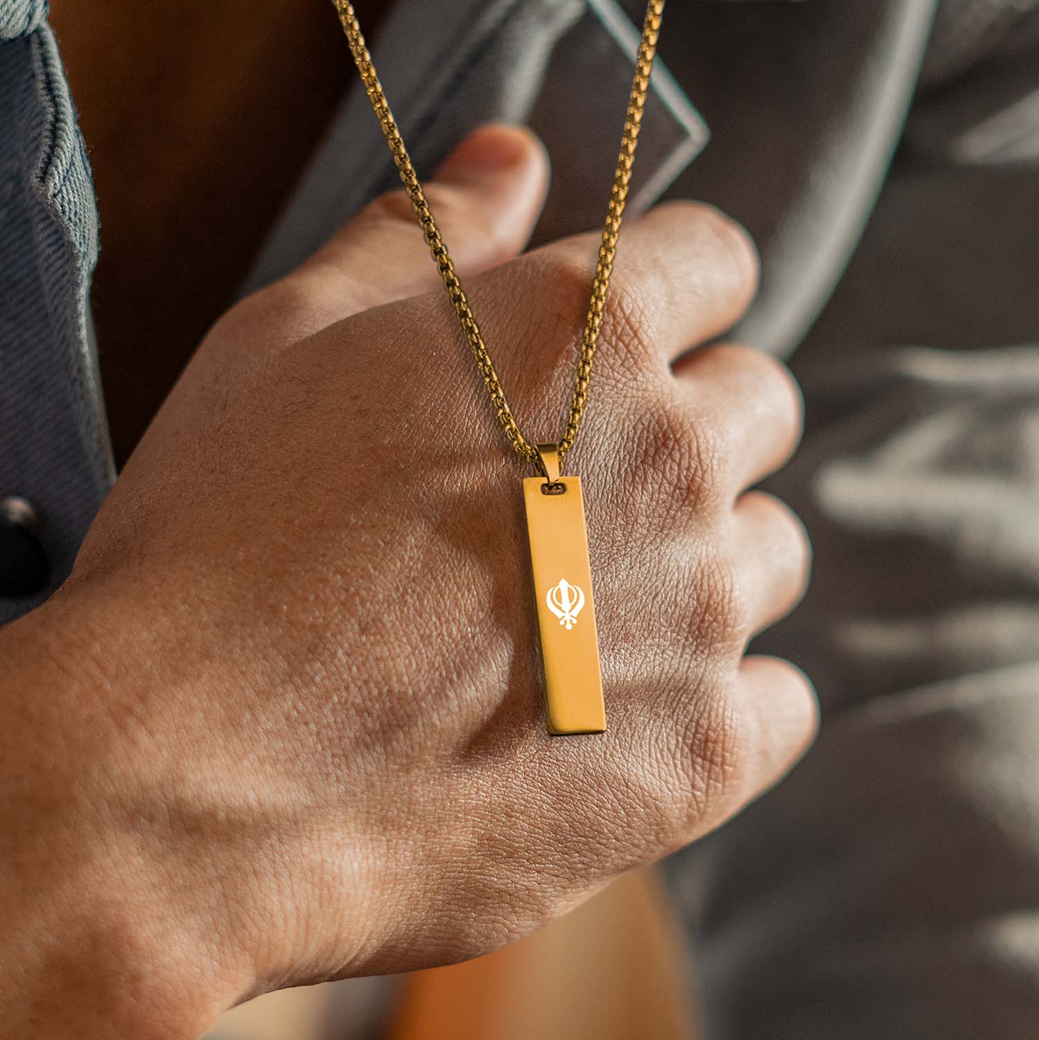 Khanda Spiritual Mini Tag Necklace
