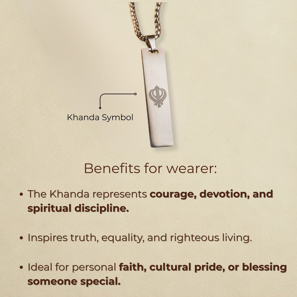 Khanda Spiritual Mini Tag Necklace