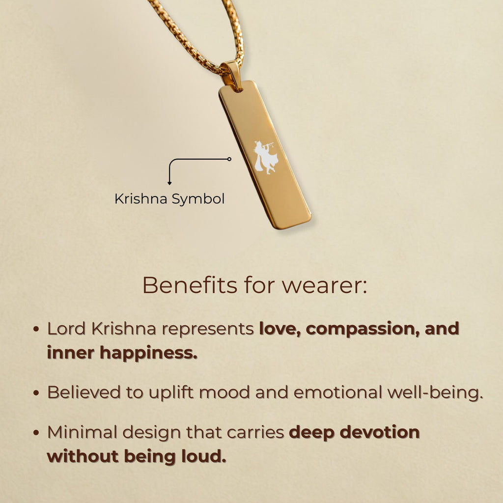 Krishna Mini Tag Necklace