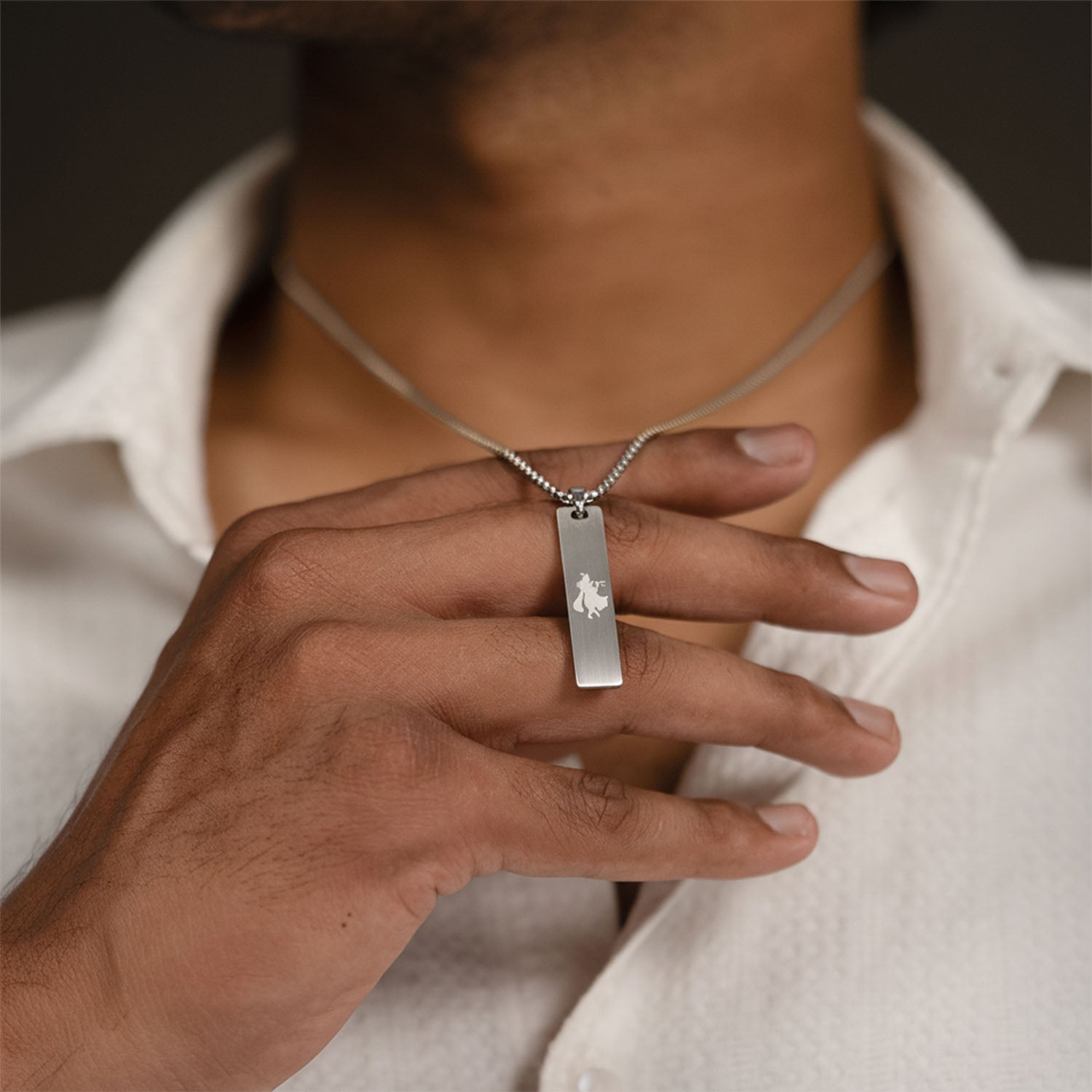 Krishna Mini Tag Necklace