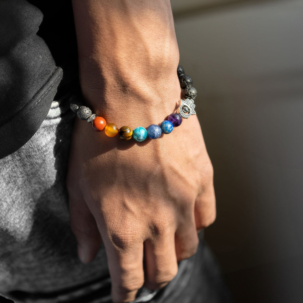 7 Chakra Natural Stone Couple Bracelet