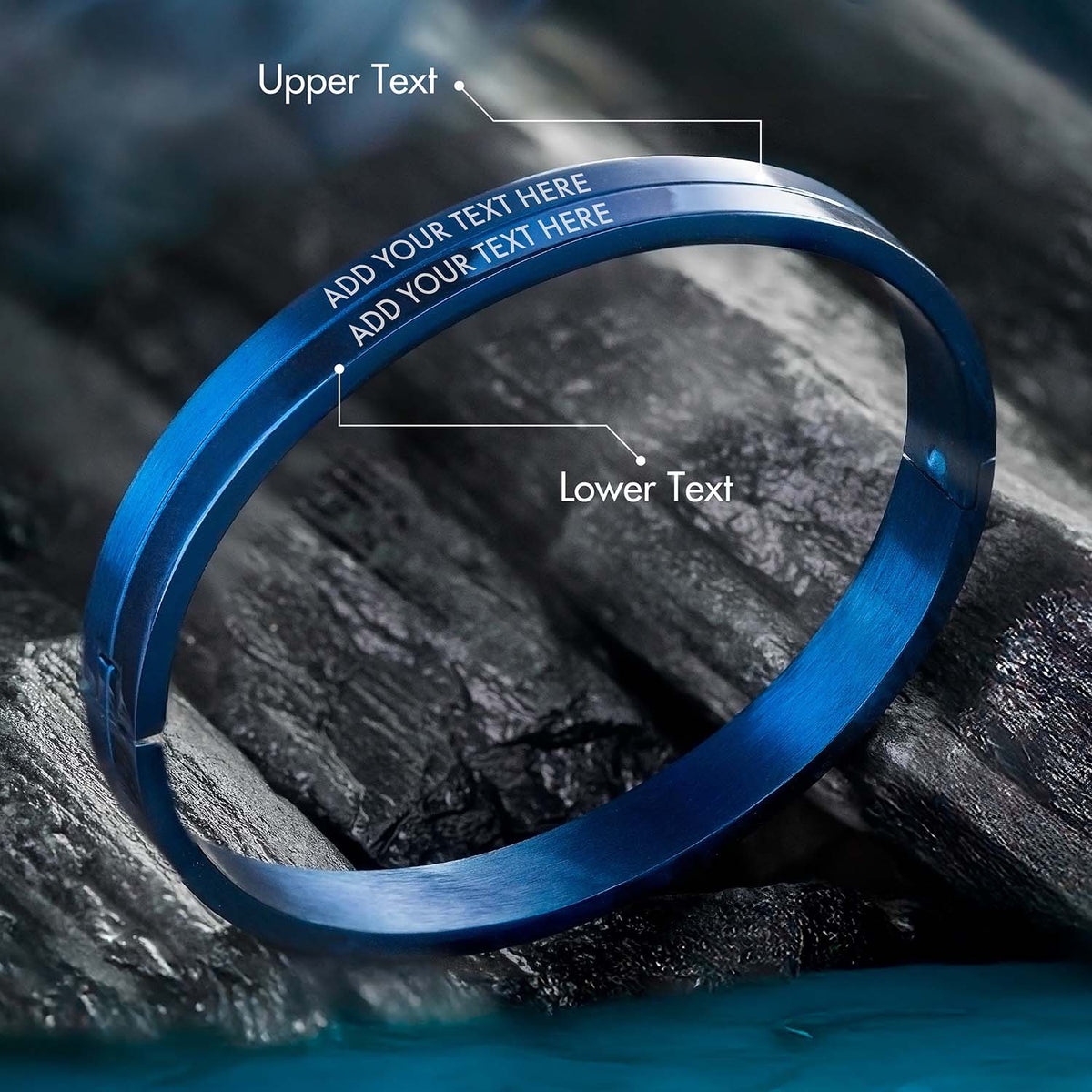 Dual Finish Oval Kada Bracelet