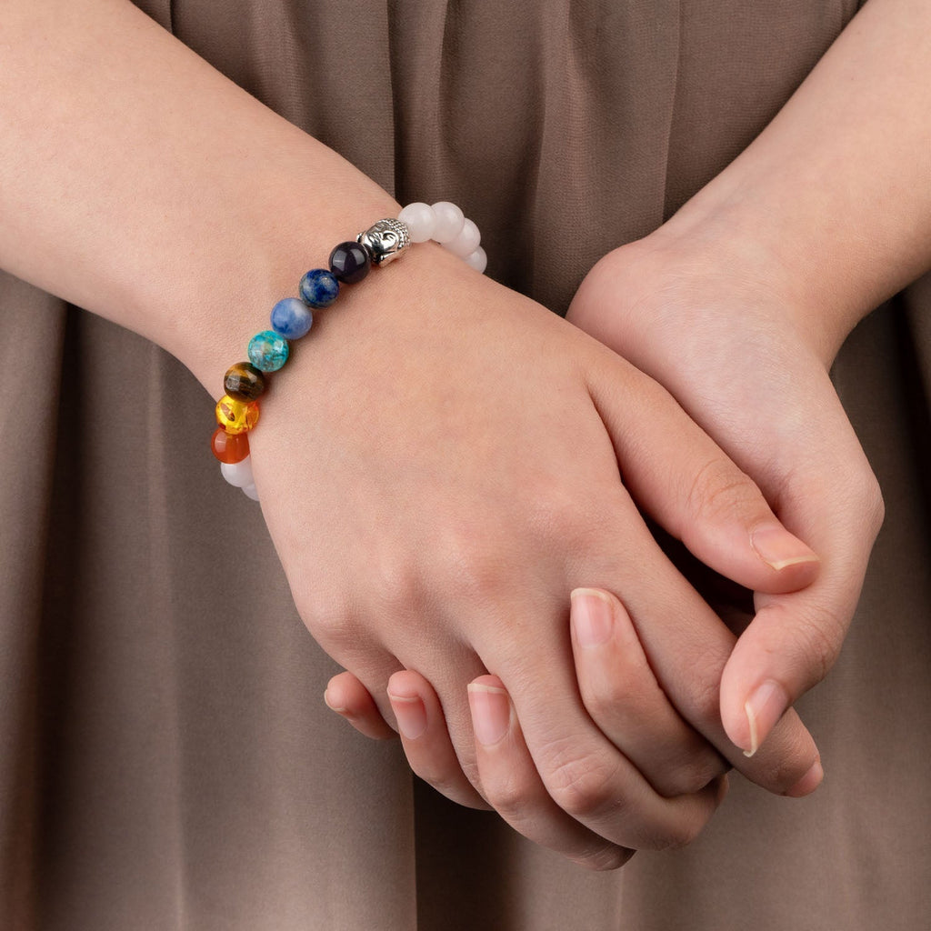 7 Chakra Natural Stone Couple Bracelet
