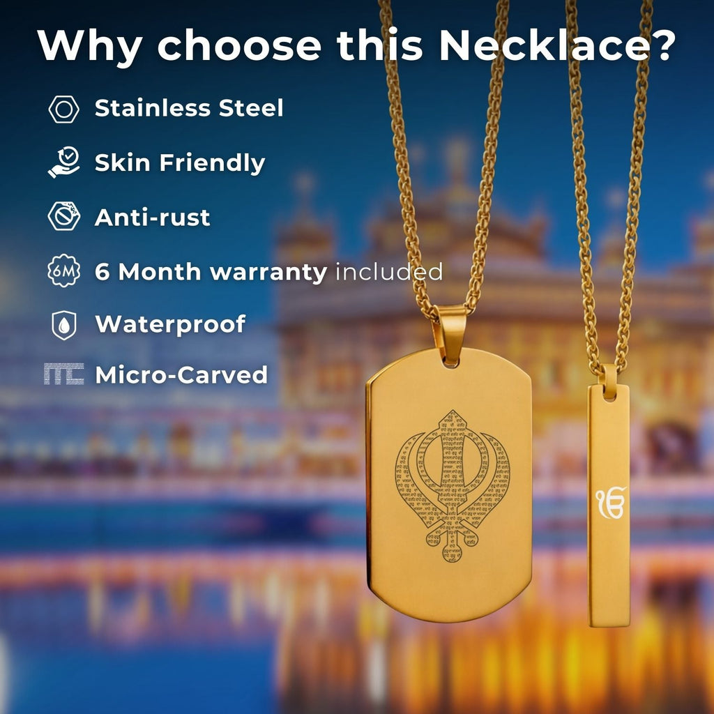 Khanda Spiritual Mini Tag Necklace