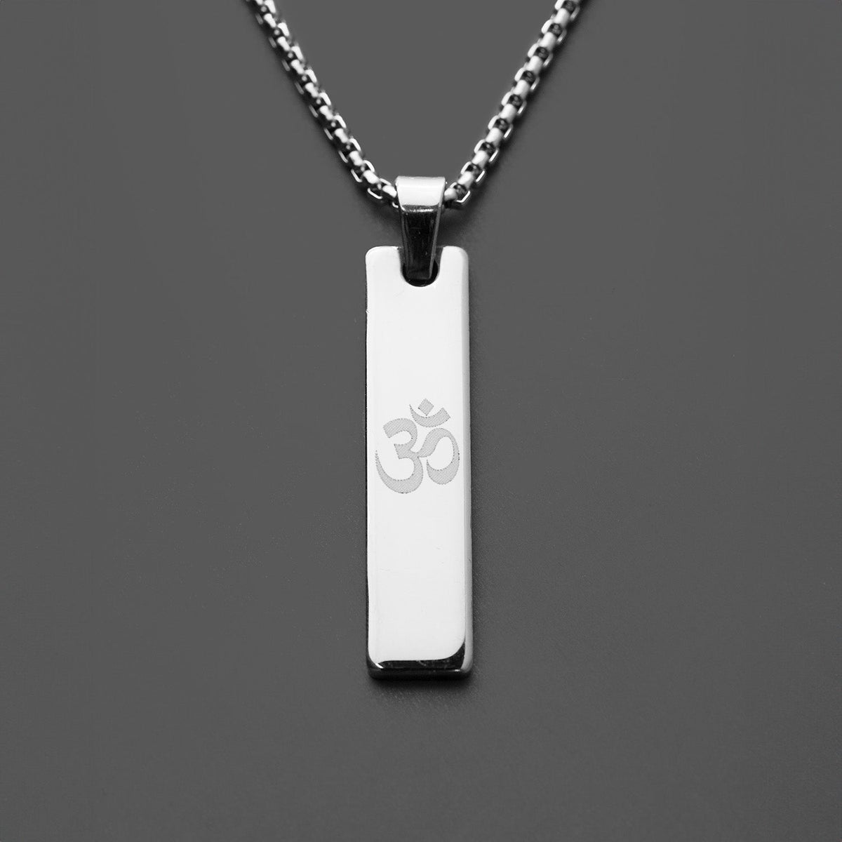 Om Mini Tag Necklace