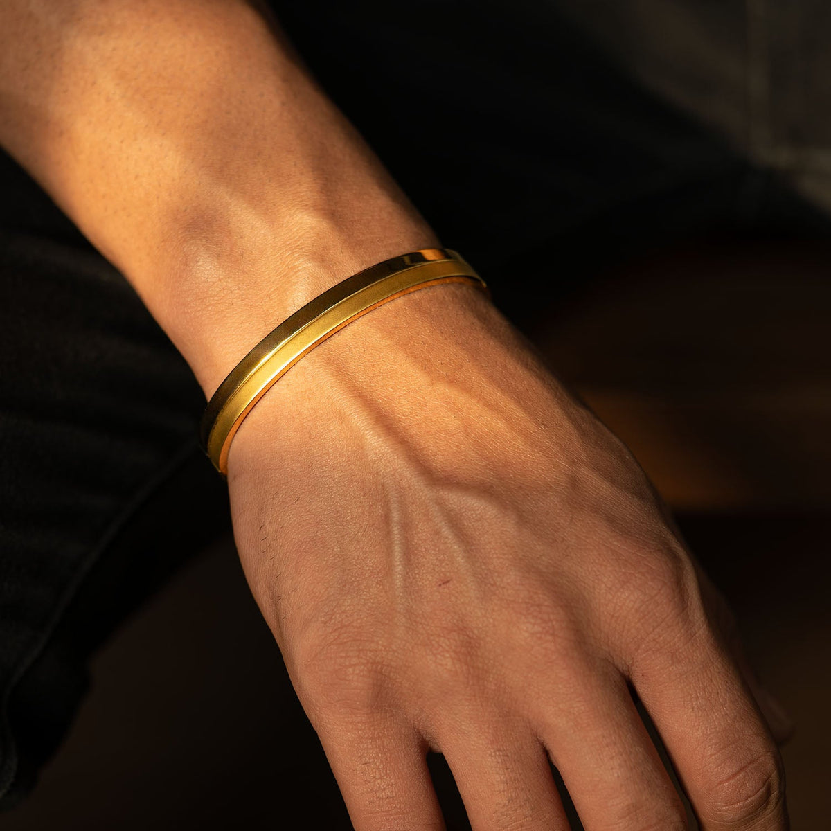 Dual Finish Oval Kada Bracelet