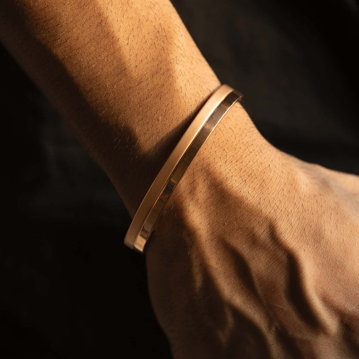 Dual Finish Oval Kada Bracelet
